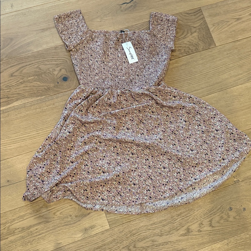 Floral Square Neck Dress